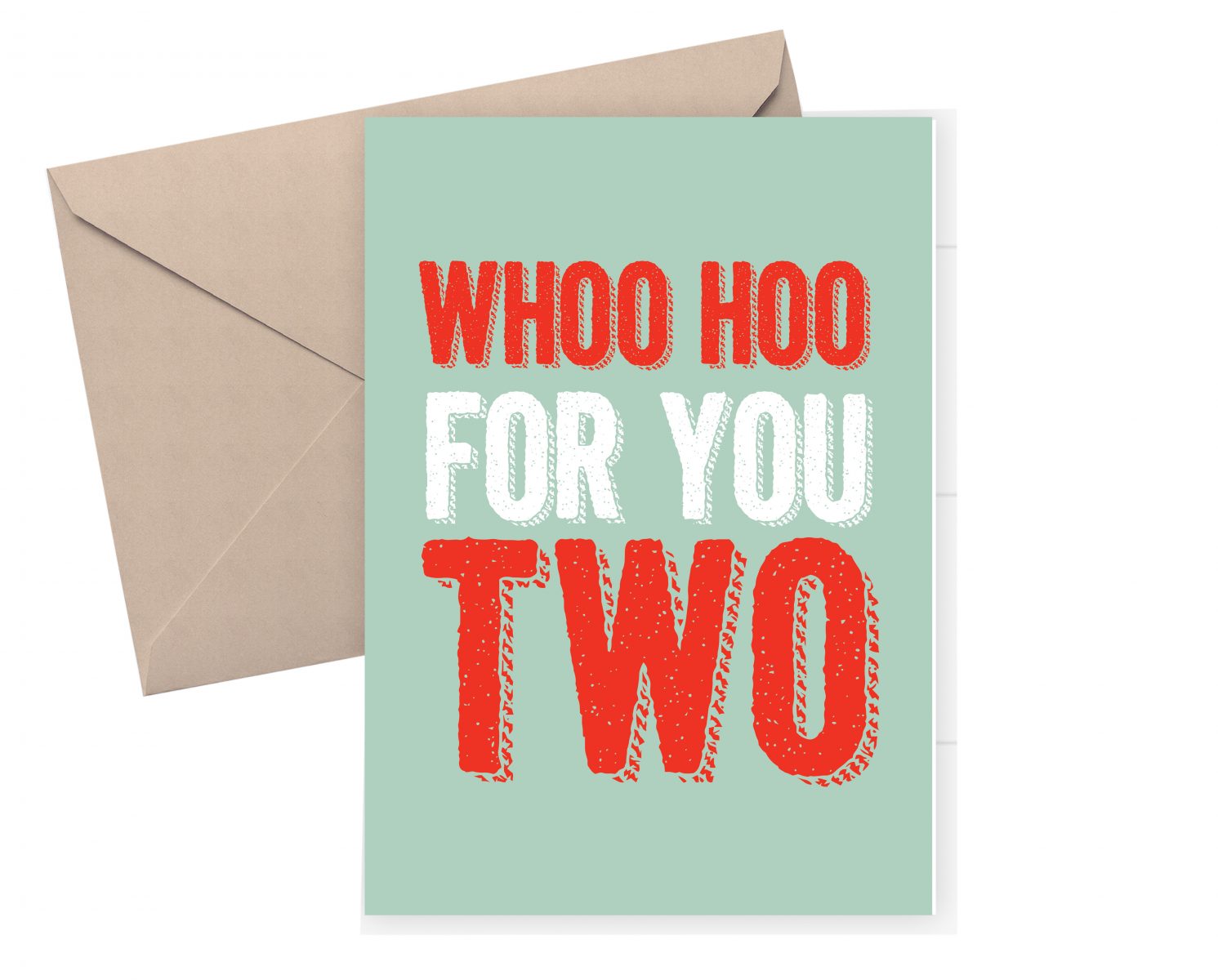 Wedding card / Whoo hoo for you two / wedding congratulations