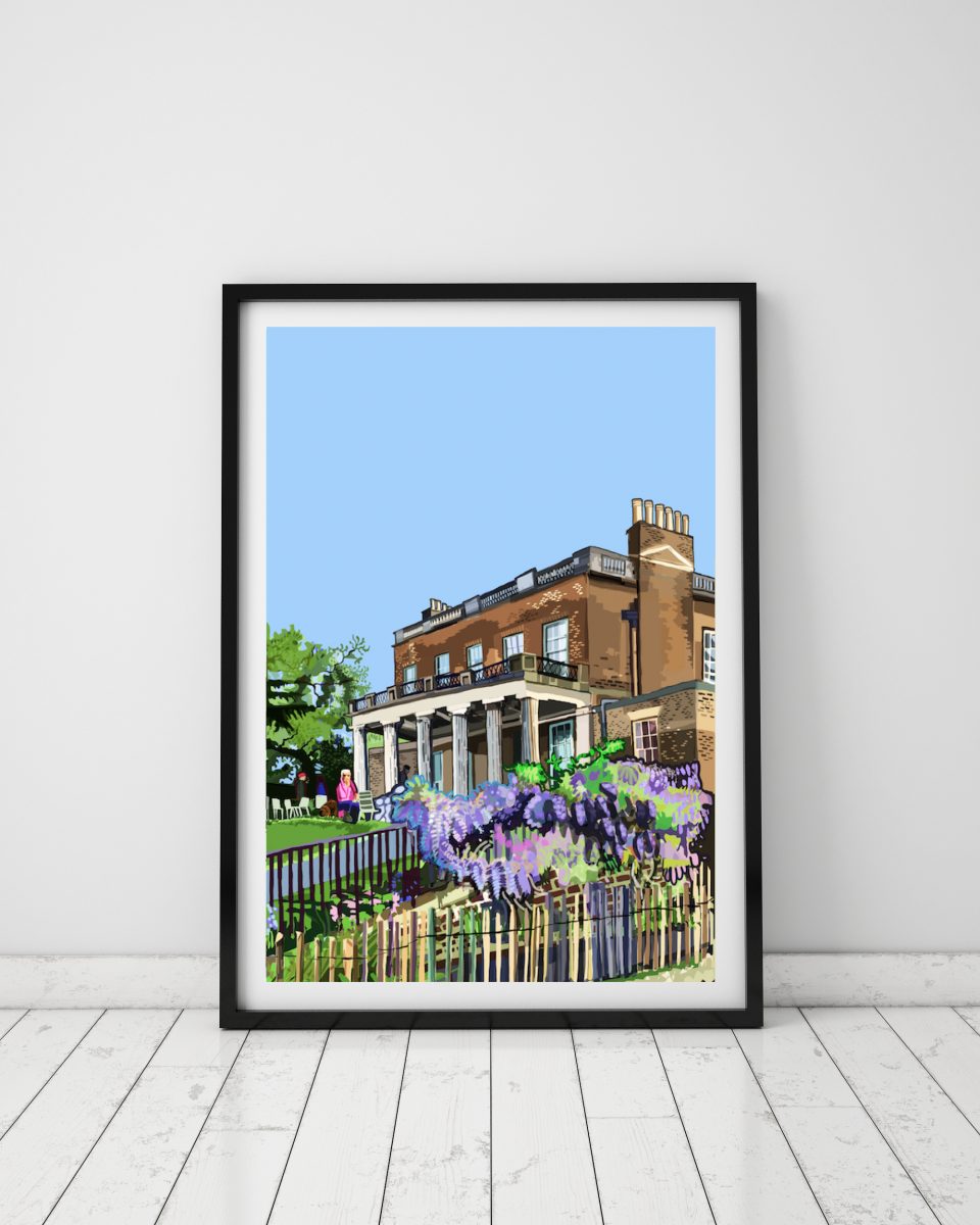 Clissold House art print - wedding gift ideas