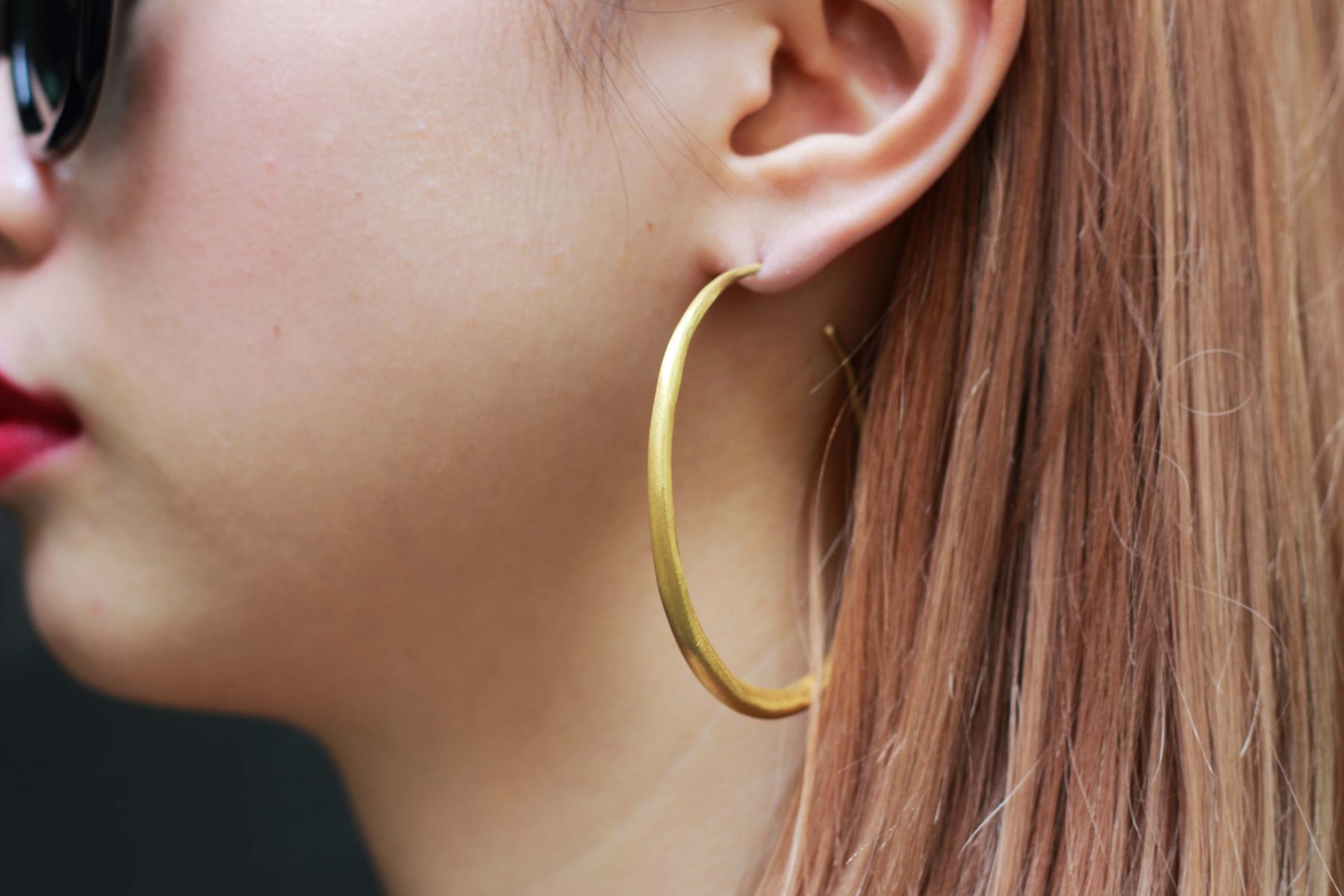 Big Silver Chenier Hoop Earrings