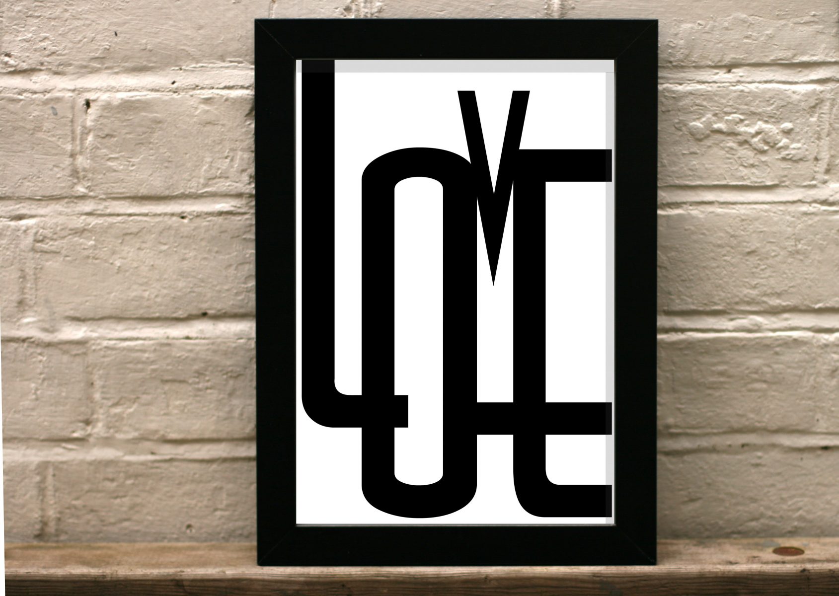 Typography love print, Art for home