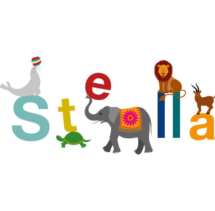 Kid's Alphabet Animal Name Print - Personalised Print 30cm x 40cm