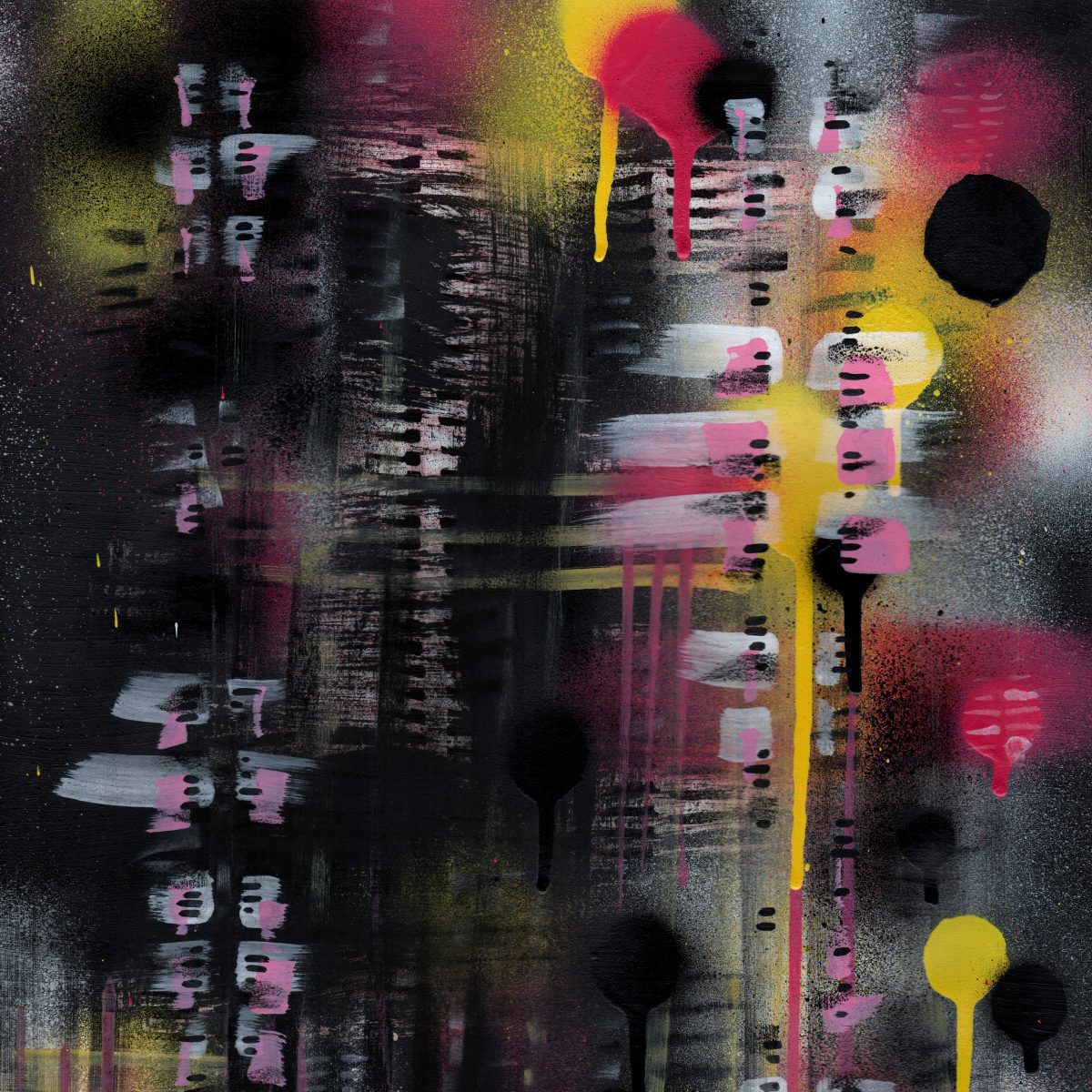 A3 framed original artwork - Urban Contemporary Art - ‘Night Train'