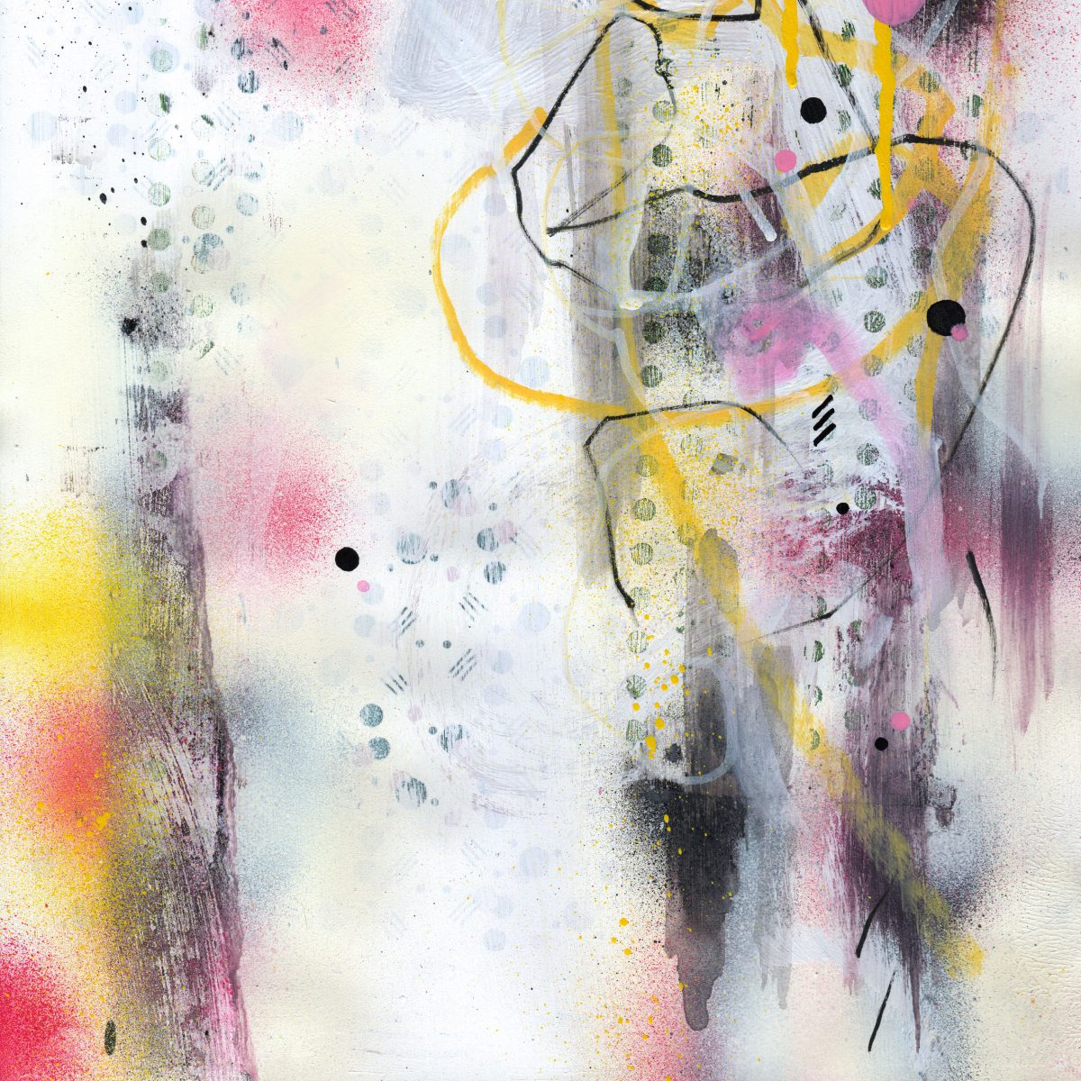 A3 framed original artwork - Urban Contemporary Art - ‘Eyes Closed’