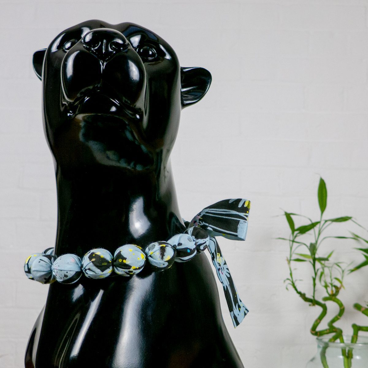 Chunky, Fabric Covered, Bead Necklace 'Wild Meadow'