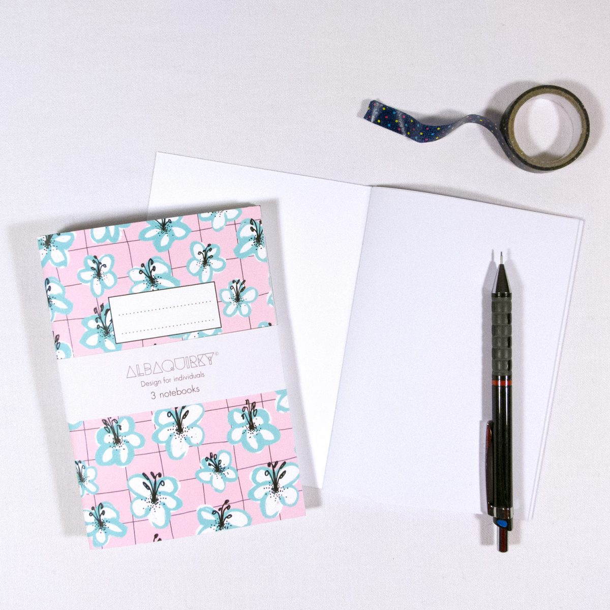A6 Notebook set - 3 blank notebooks - 'Meadow Me'