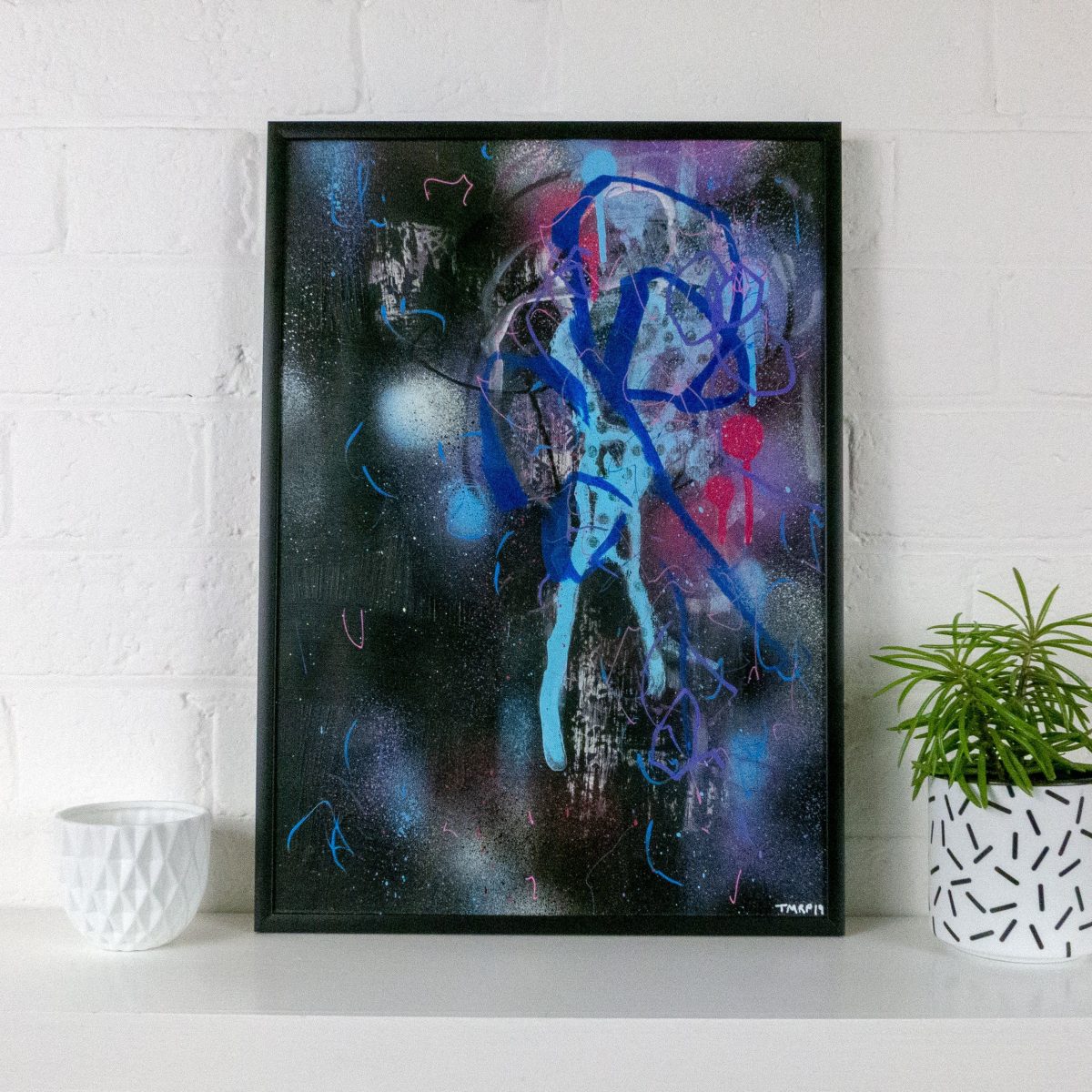 A3 framed original artwork - Urban Contemporary Art - ‘Lost Time'