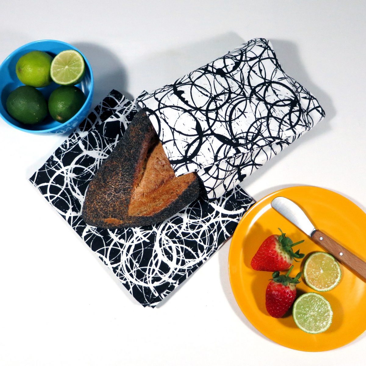 Tea towel set - monochromatic - 'Slàinte mhath!'