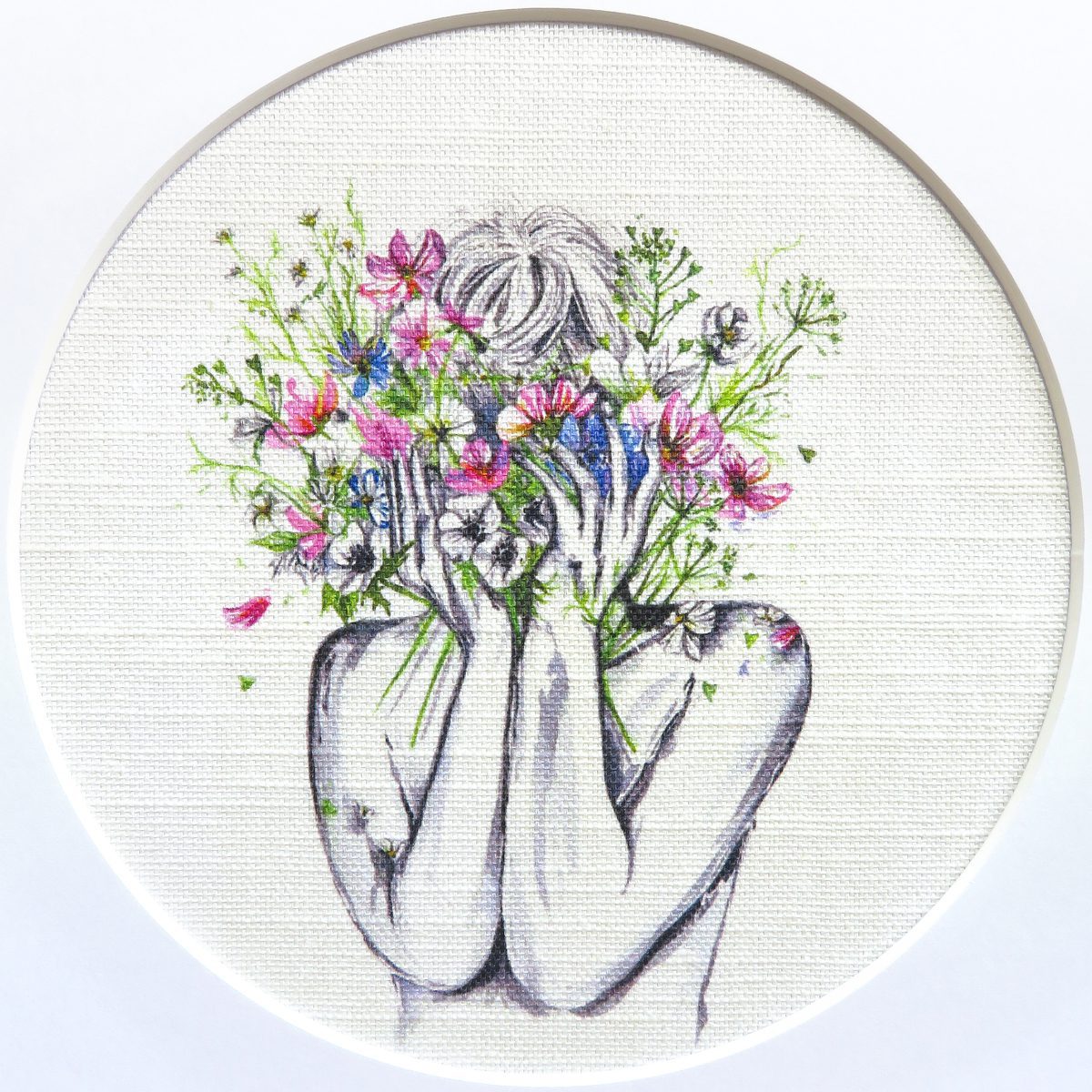 'Face Plant' Cotton Linen Print