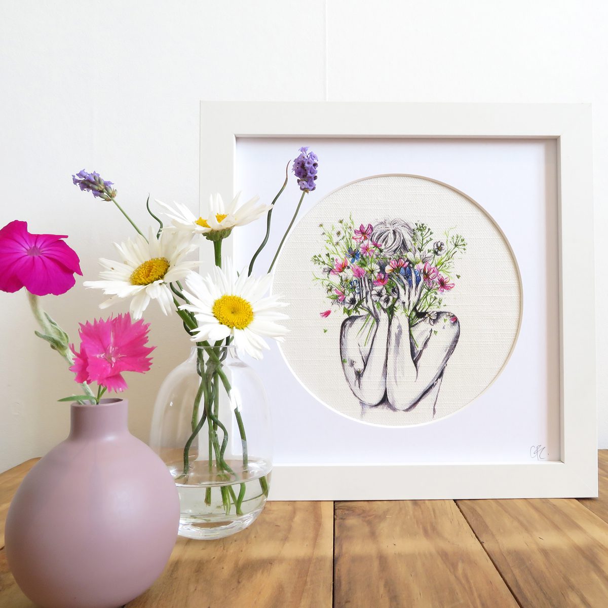 'Face Plant' Cotton Linen Print