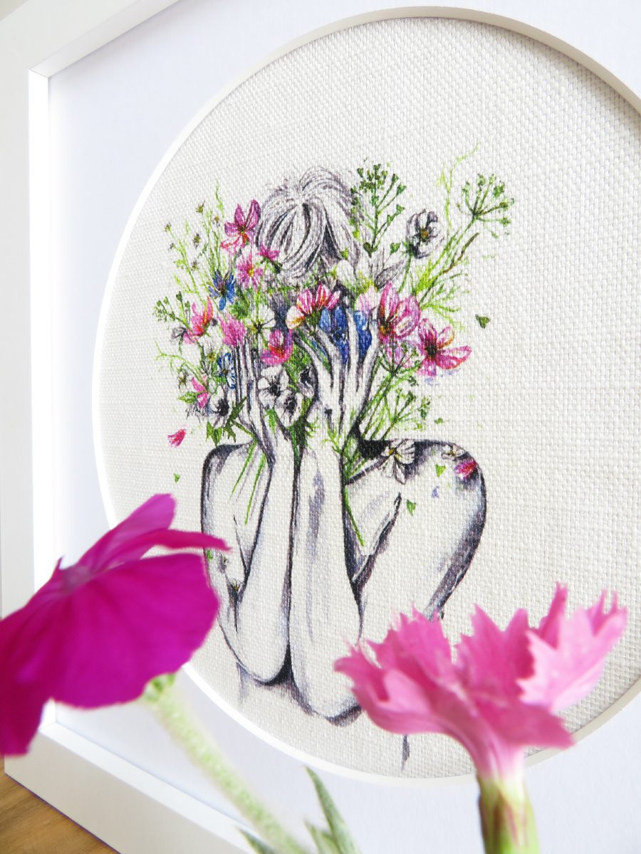 'Face Plant' Cotton Linen Print