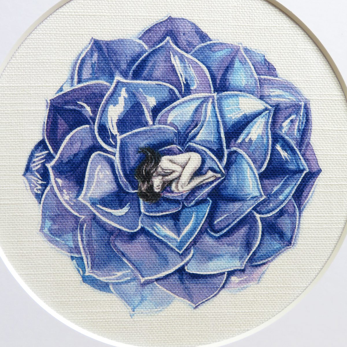 'Succulent Sleep' Cotton Linen Print