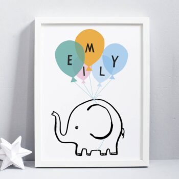 Elephant Art Print - personalised print