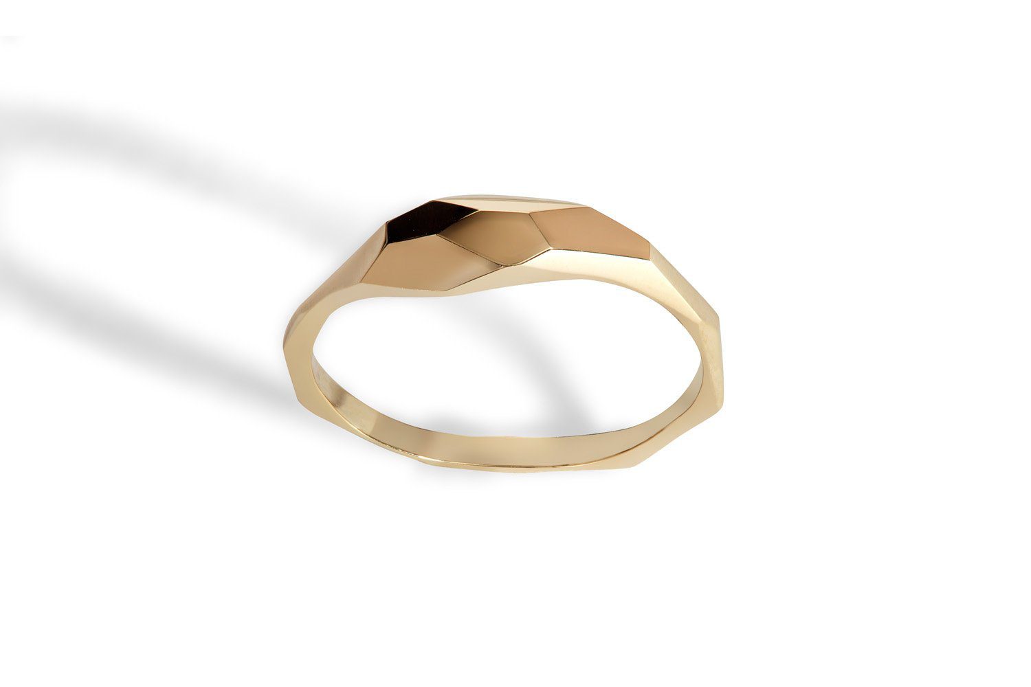 Geometric Ring Gold