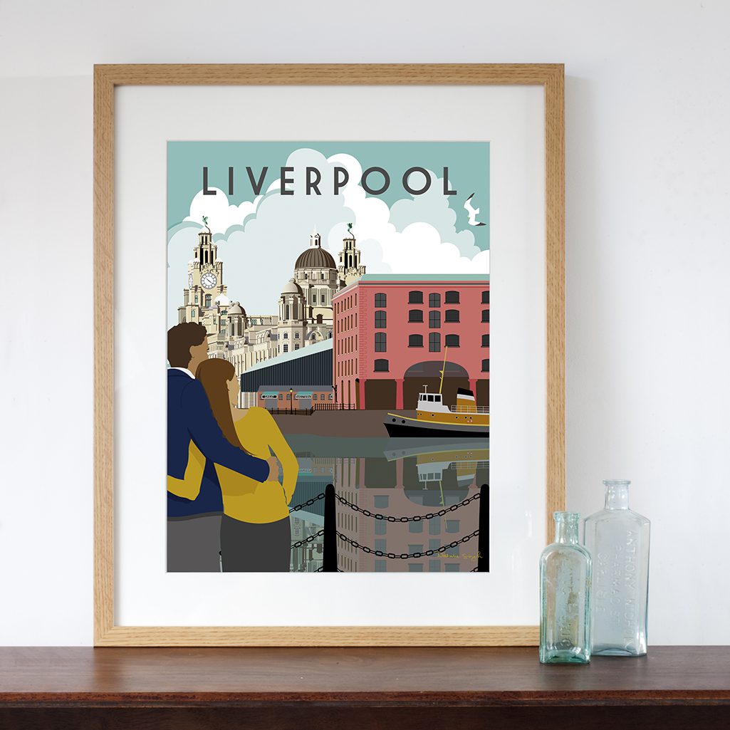 Liverpool Albert Dock and the Three Graces Art Print