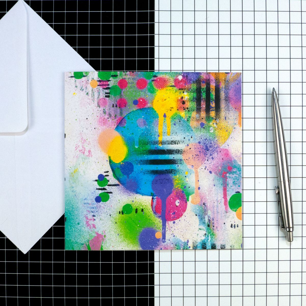 Greetings card - 'Fairground attraction'