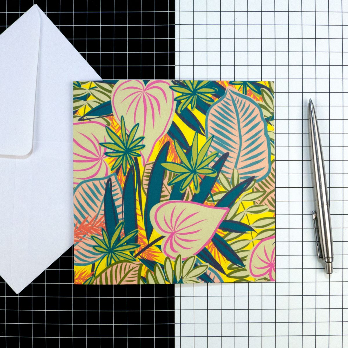 Greetings card - 'House plants'