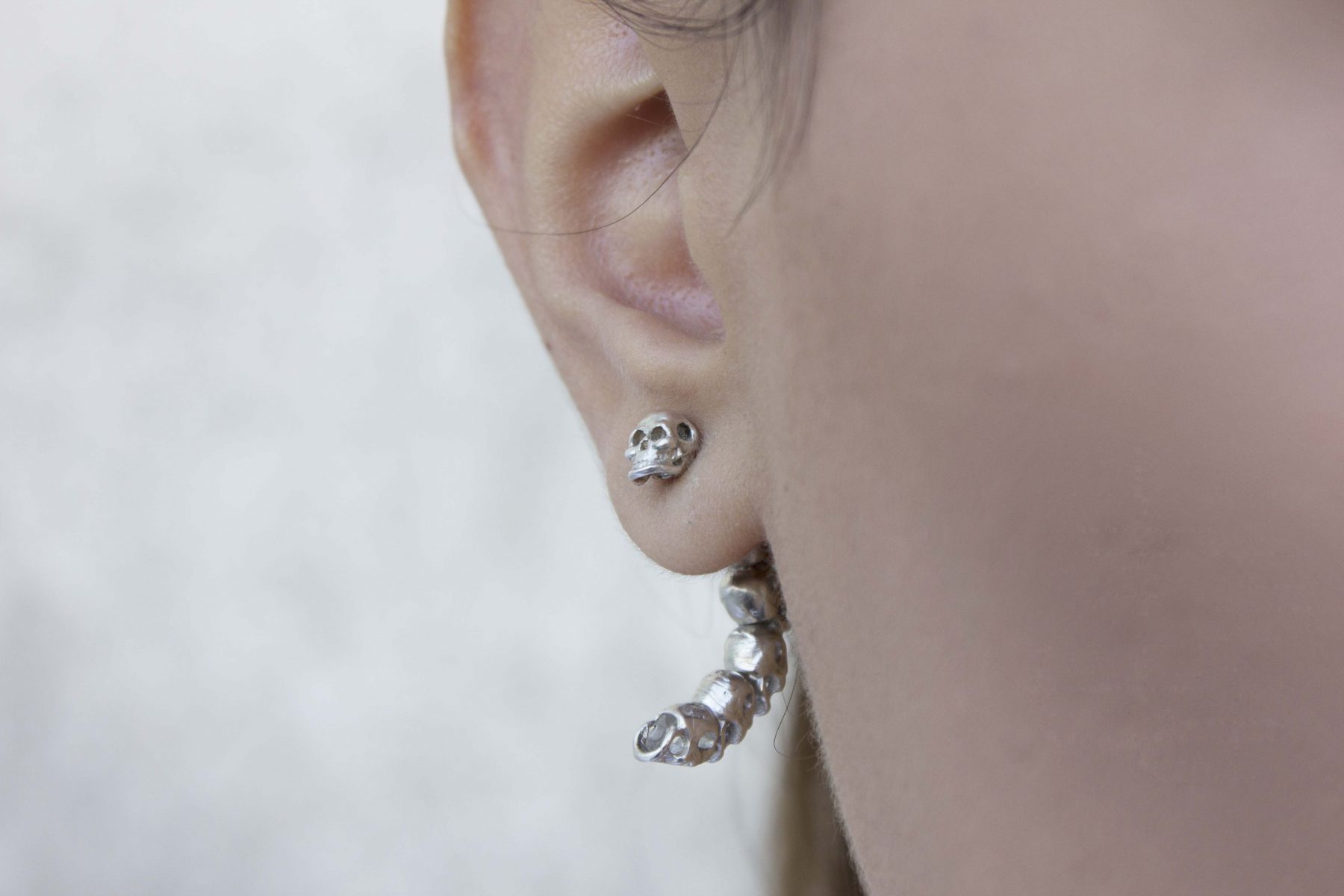 Skull Hoop Earrings