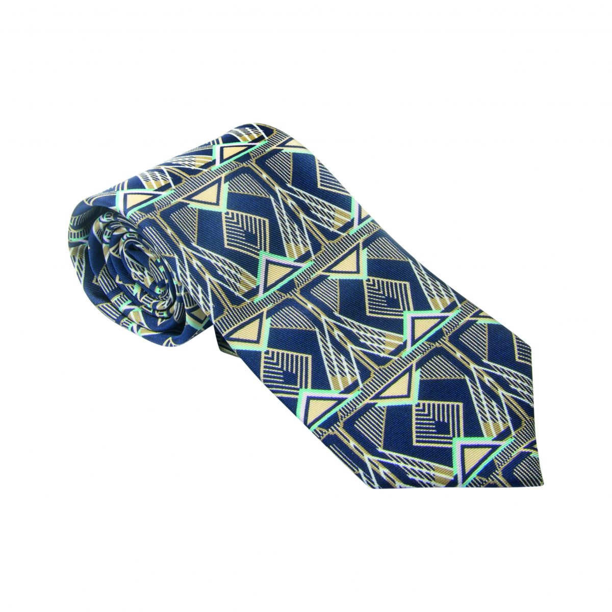 Art Deco Tie - Silk Tie - Francis Ivory