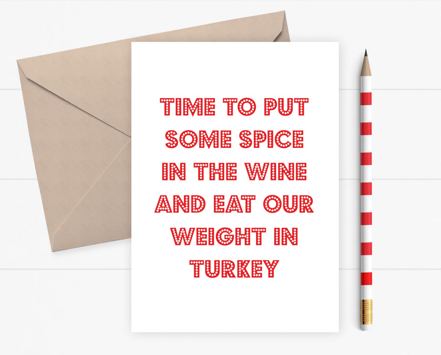 eat our weight in Turkey card