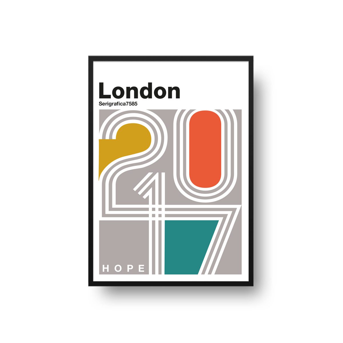 London Typography Retro Print
