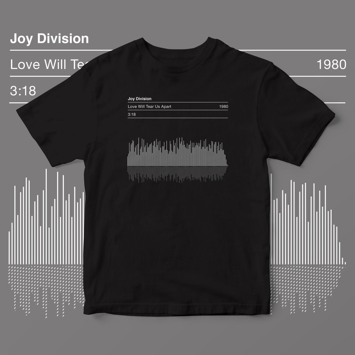 Joy Division, Love Will Tear Us Apart, Song Sound Wave Graphic T-shirt