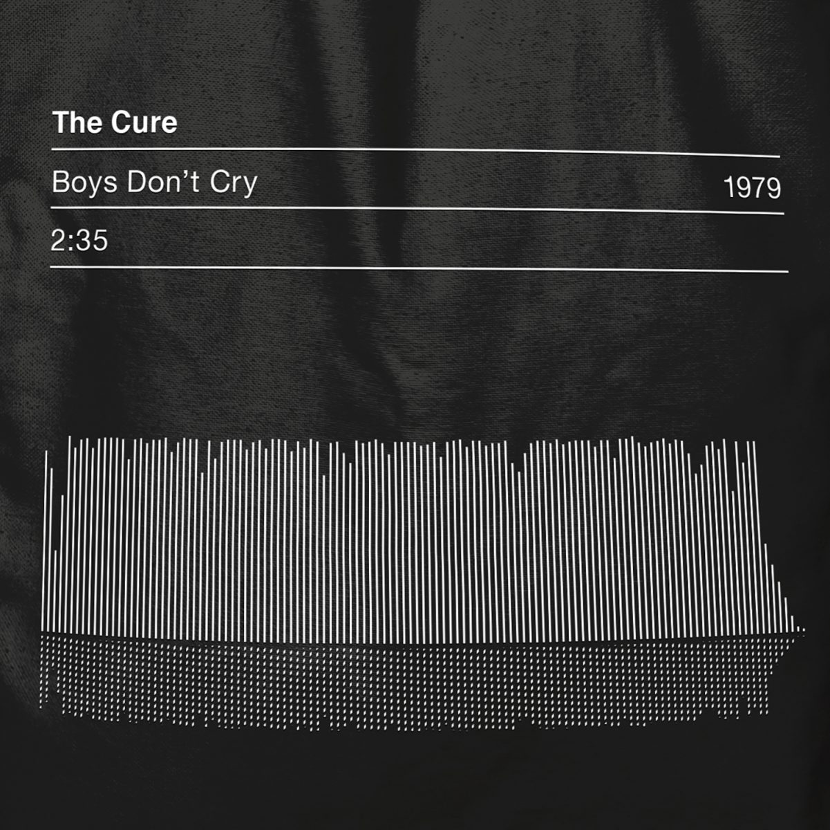 The Cure Tote Bag, Boys Don't Cry Graphic Song Sound Wave