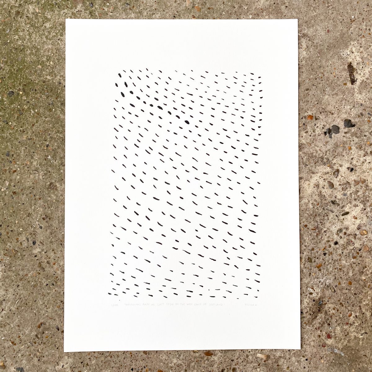 Horizontal rain - original print