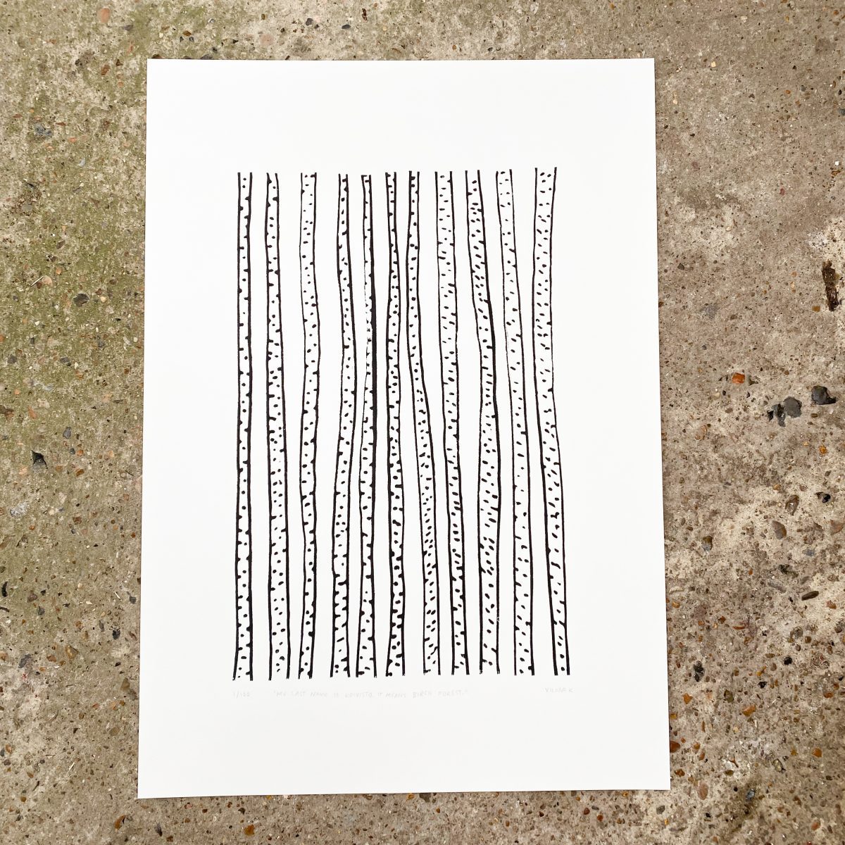 Birch Forest - original print