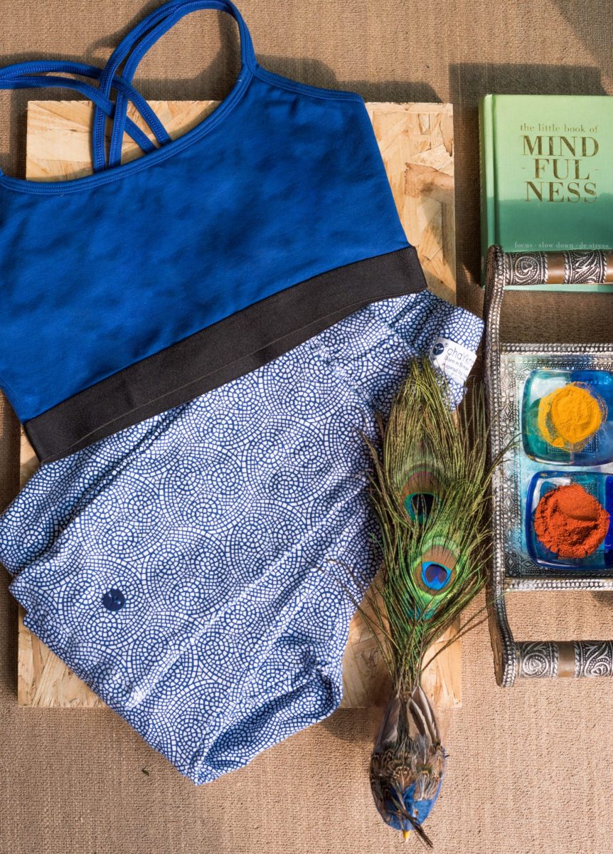 Royal Bruise Yoga Bra Blue