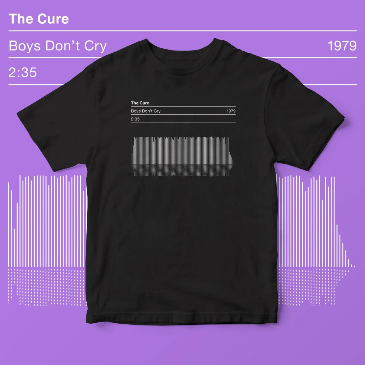 The Cure Boys Don't Cry Sound Wave T shirt