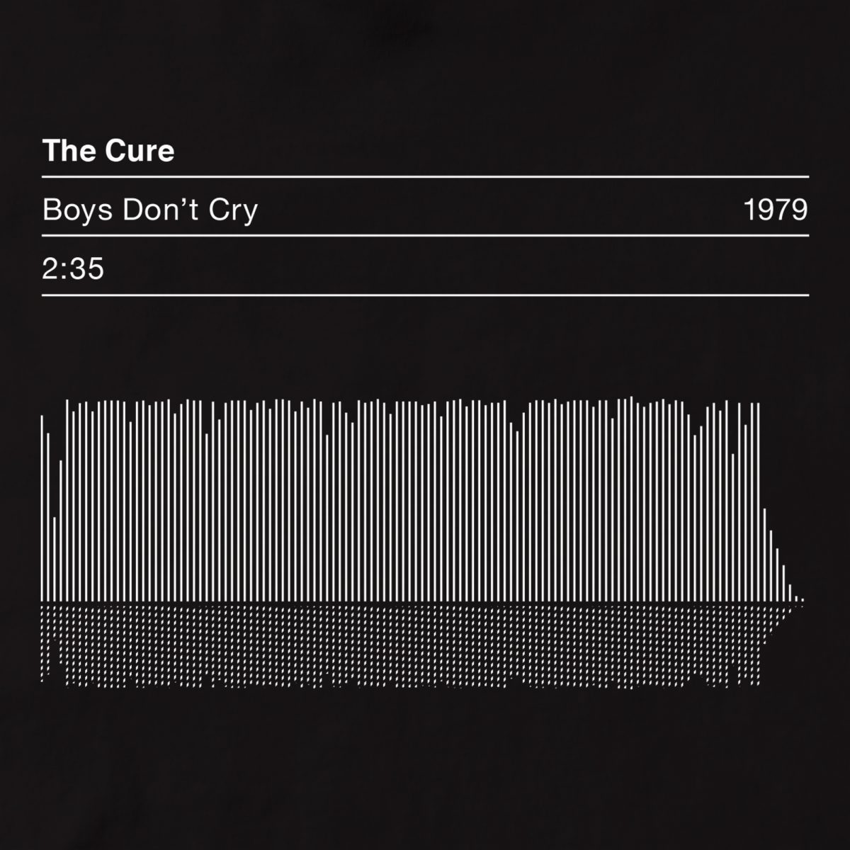 The Cure Boys Don't Cry Sound Wave T shirt