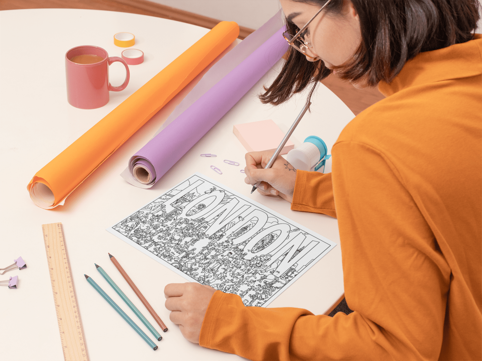Colouring-In Print (London)