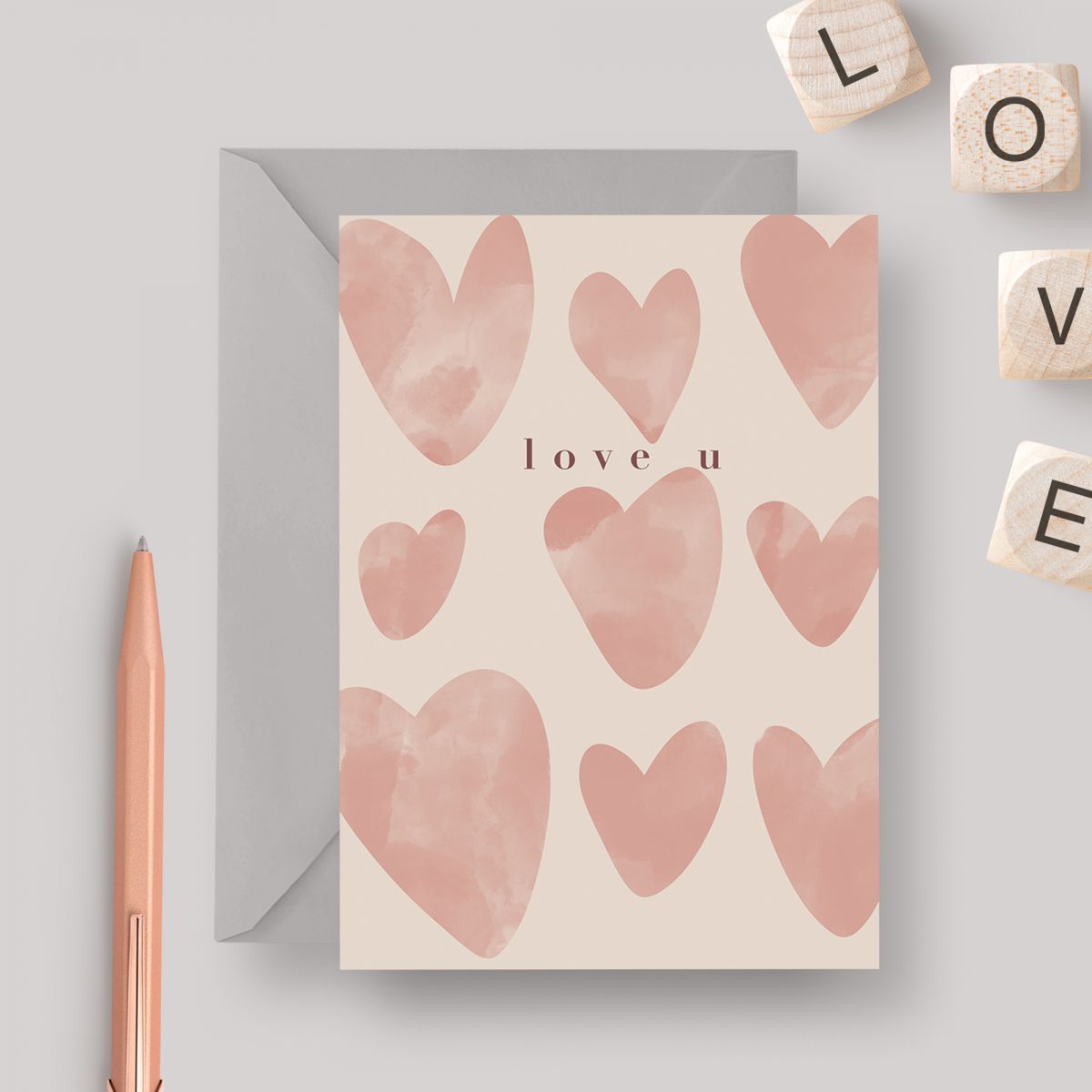 Love You Card - Wedding, Anniversary, Valentine's