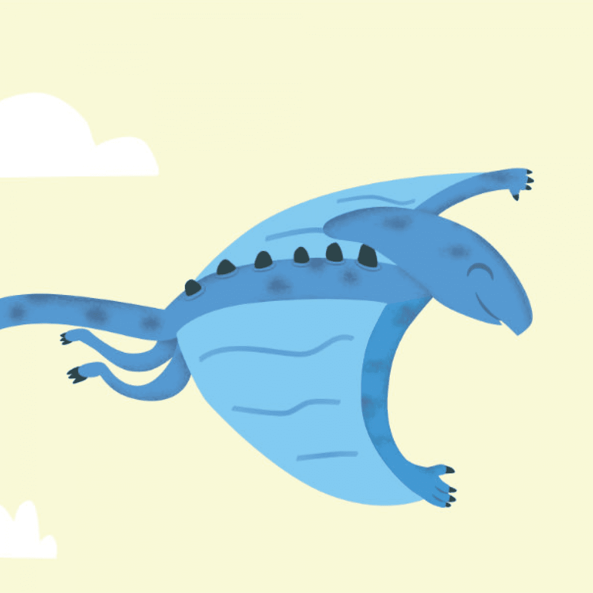 Pterodactyl Illustrated Dinosaur A6 Recycled Greetings card