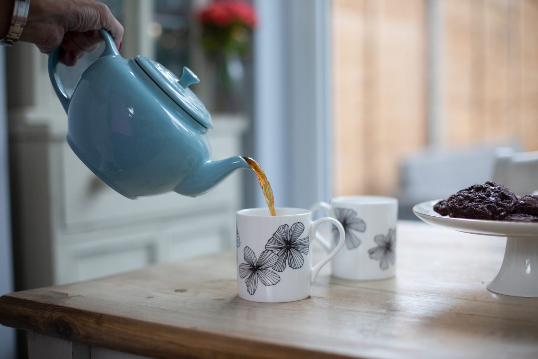 Cosmos Flower Bone China Mug