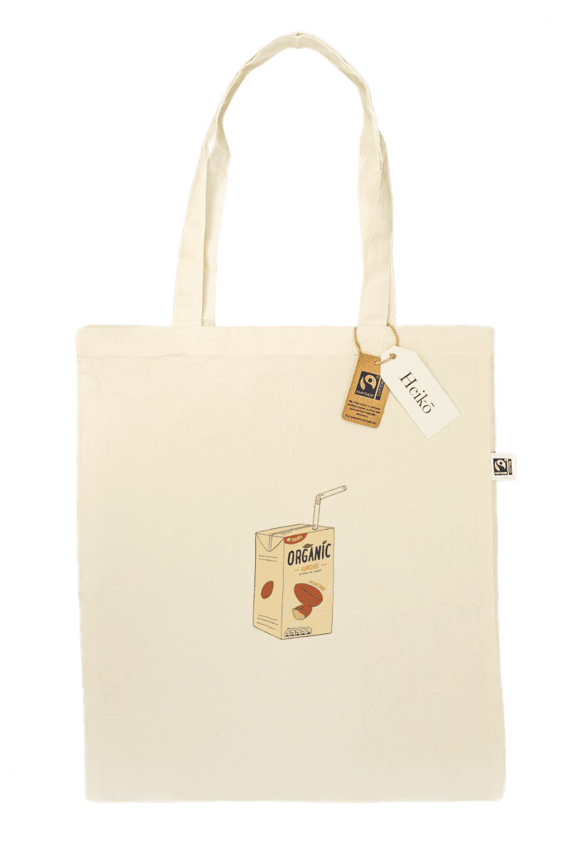 Almond Milk Addict 100% organic cotton tote bag