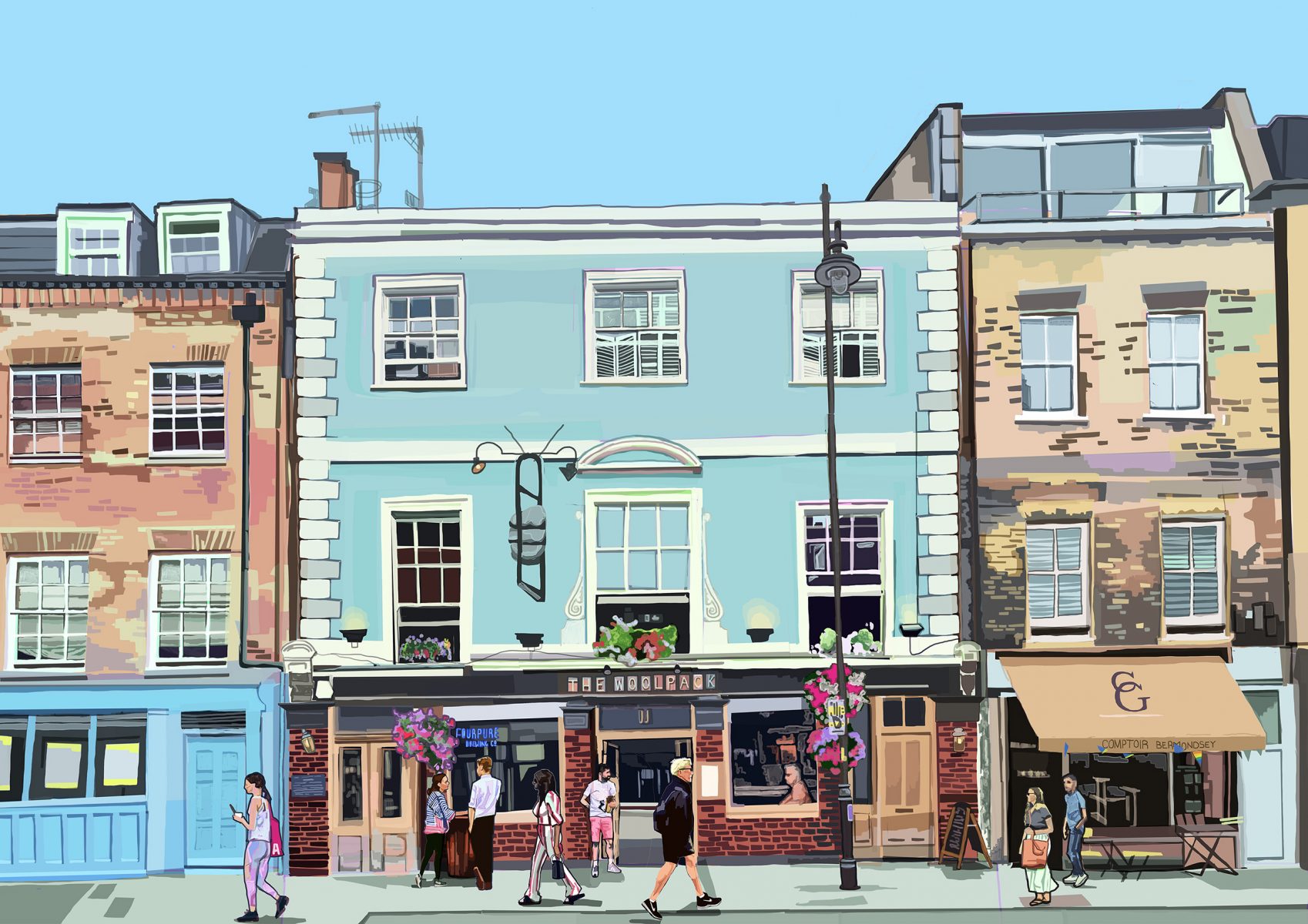 The Woolpack, Bermondsey Street, South London Art Print