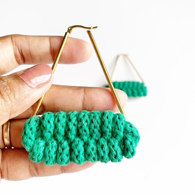 Stunning colorful Cotton rope earrings, knotted earrings with organic cotton, colour choices