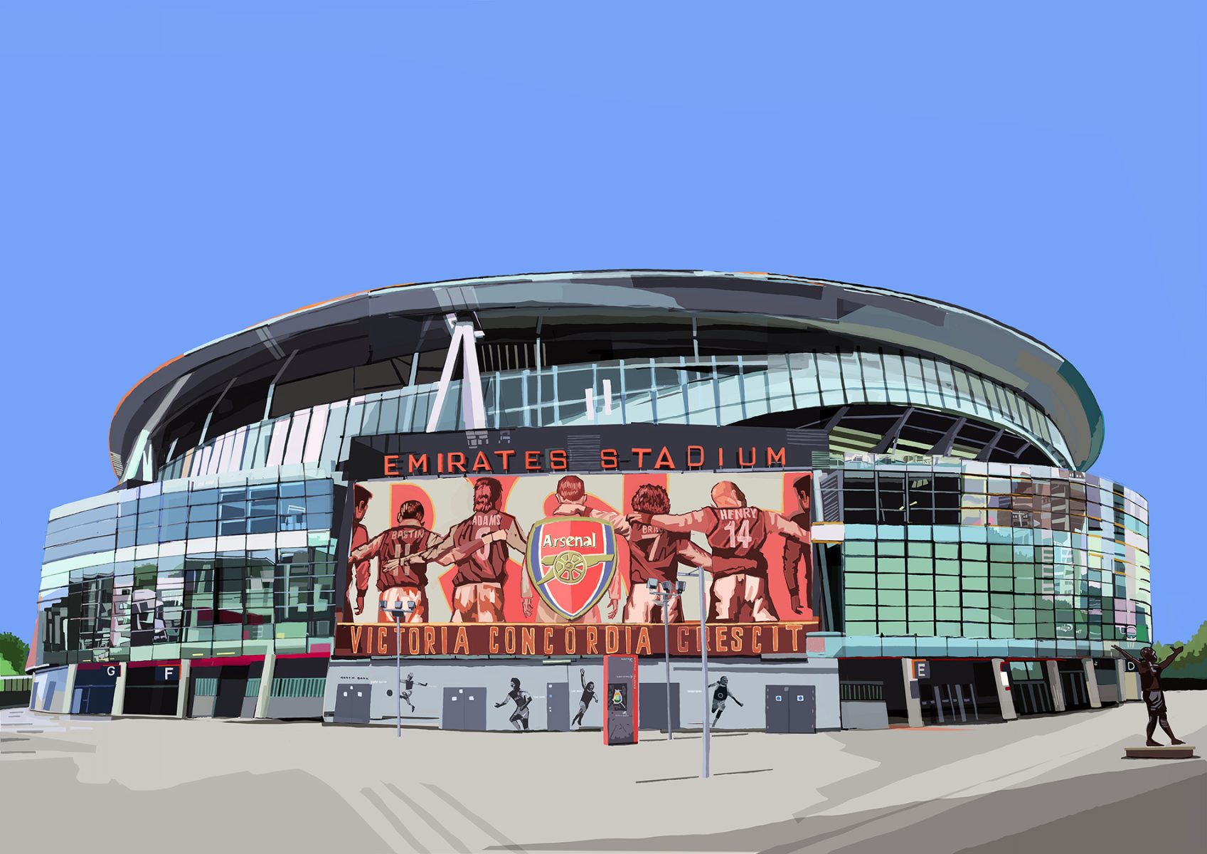 Emirates Stadium, Arsenal Football Club Art Print