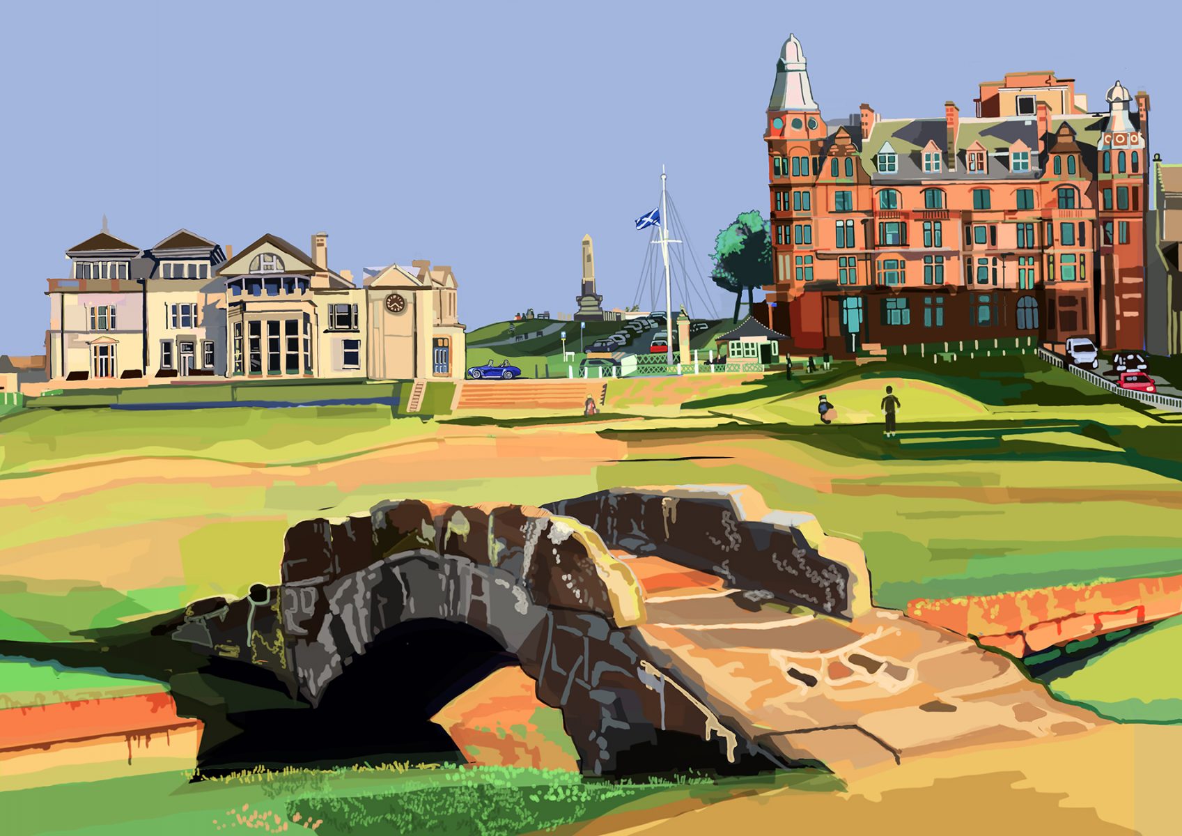 The Old Course, St Andrews Golf Course, Scotland Art Print