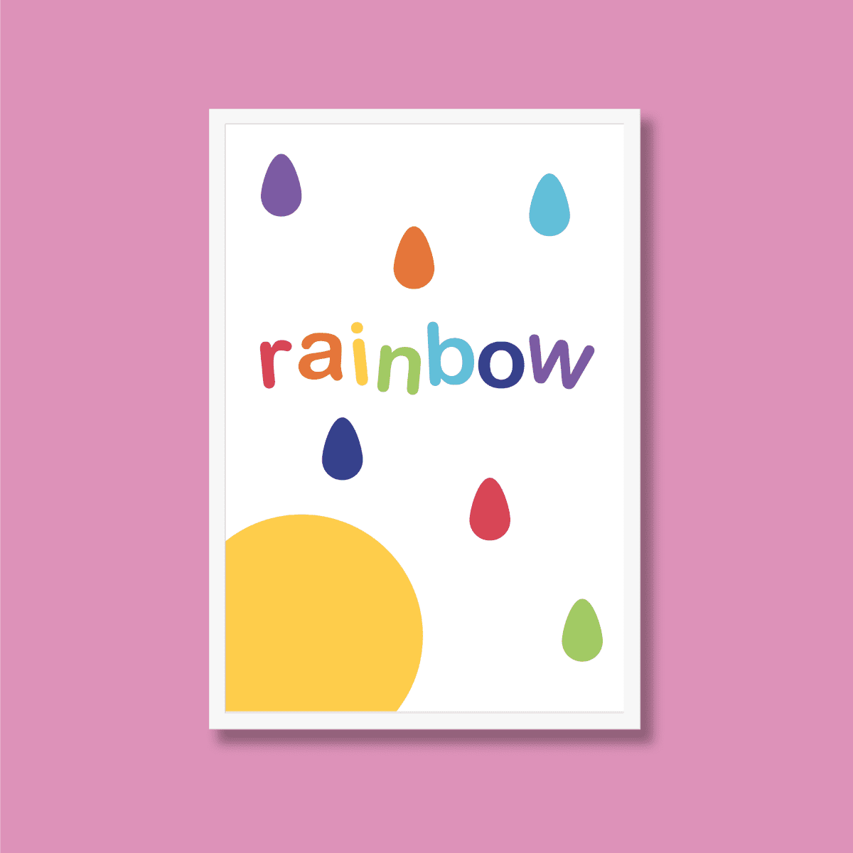 Rainbow Drops - kids art print