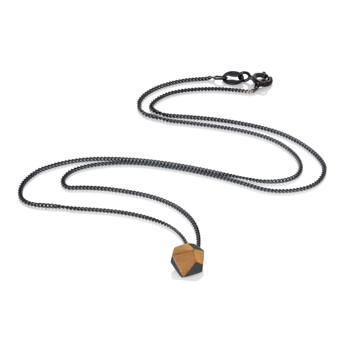 Silver and Gold Nugget Necklace