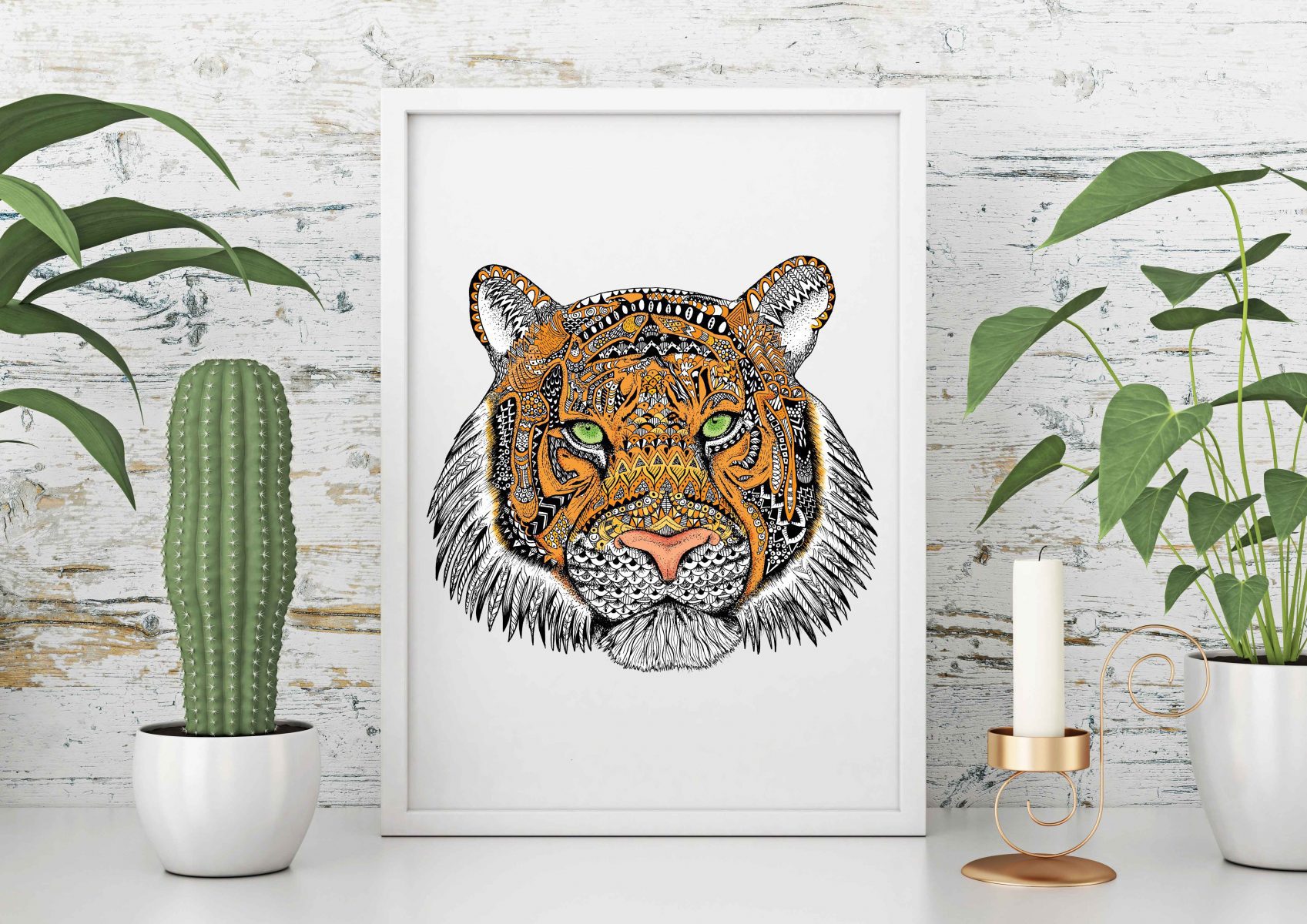 A4 Tiger Art Print