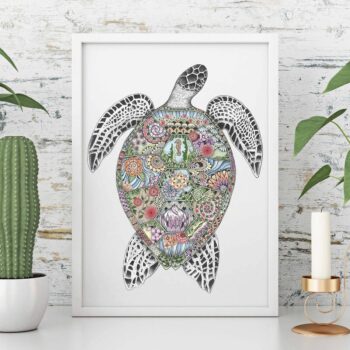 A4 Turtle Art Print