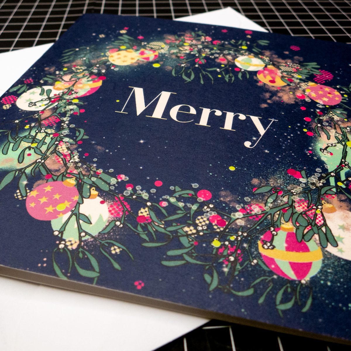 Christmas card - 'Merry'
