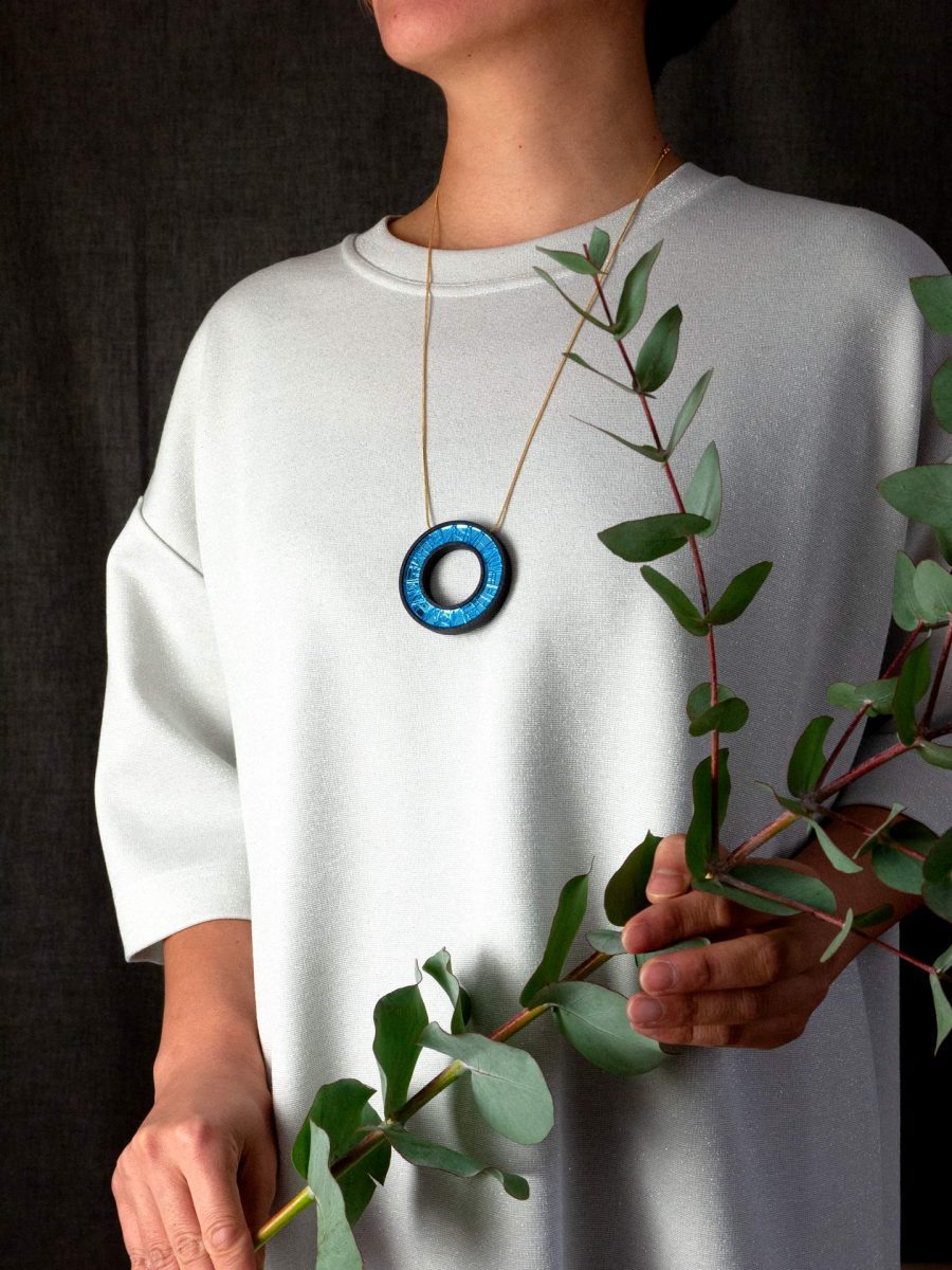 FORM065 PELOTA Necklace - Ice Blue