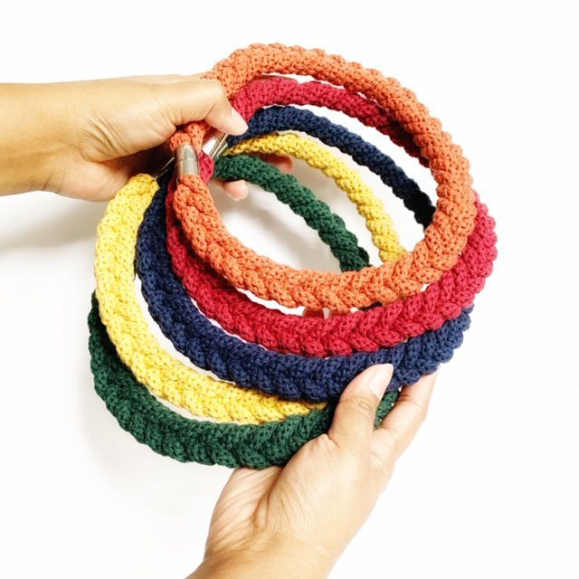 The Rachel Necklace - Knotted Cotton Statement necklace, 27 colour choices