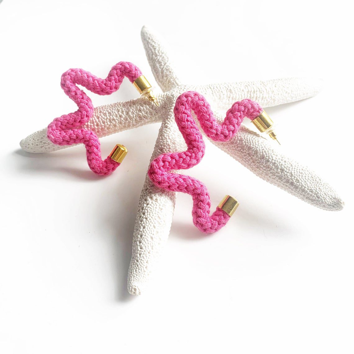Star shaped colorful cotton earrings, Non-allergenic Star shaped Earrings, 27 colour choices