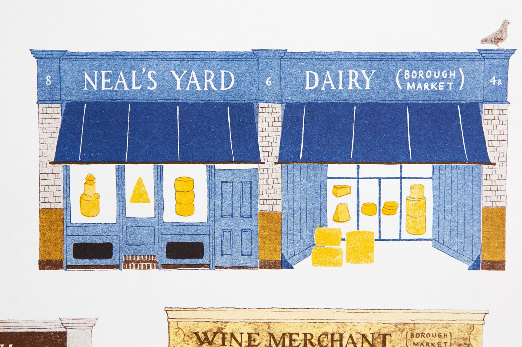 Borough Market A3 Risograph Print