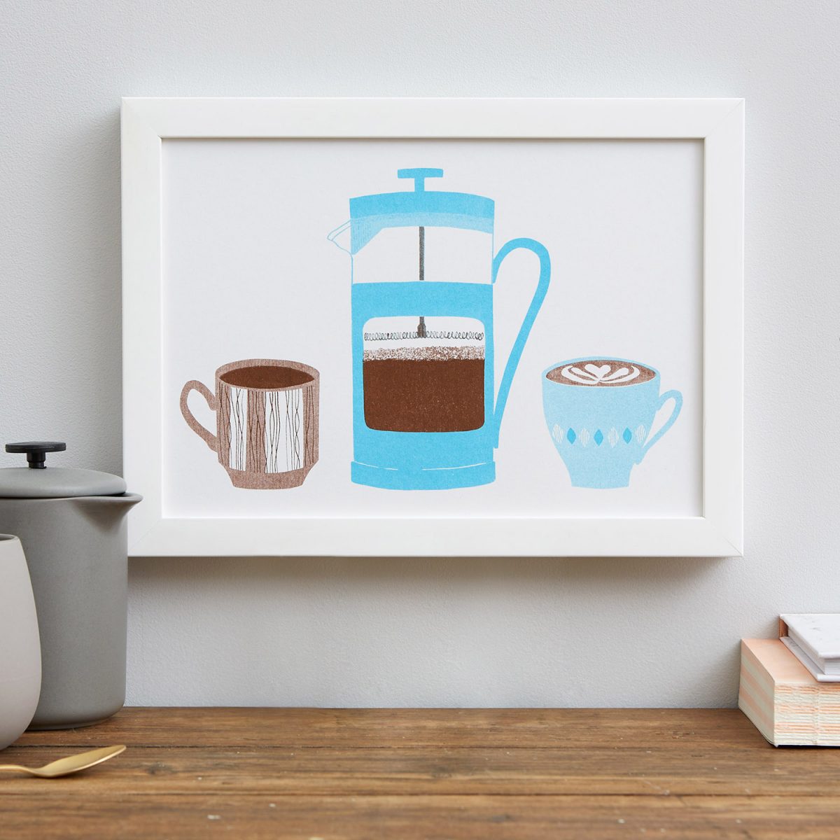 Coffee O'Clock A4 Risograph Print